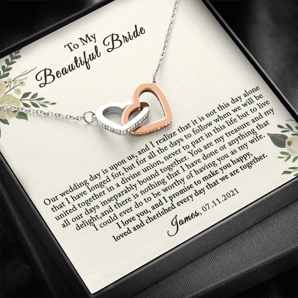 Gift for Bride From Groom on Wedding Day, Personalized Gift for Bride, – HeartQ